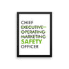 EPRO -Chief Safety Officer- Framed Safety Poster